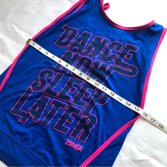 Zumba Wear Women’s Size XS Blue/Pink Logo Tank-Top Activewear Dancing Shirt - Picture 11 of 16